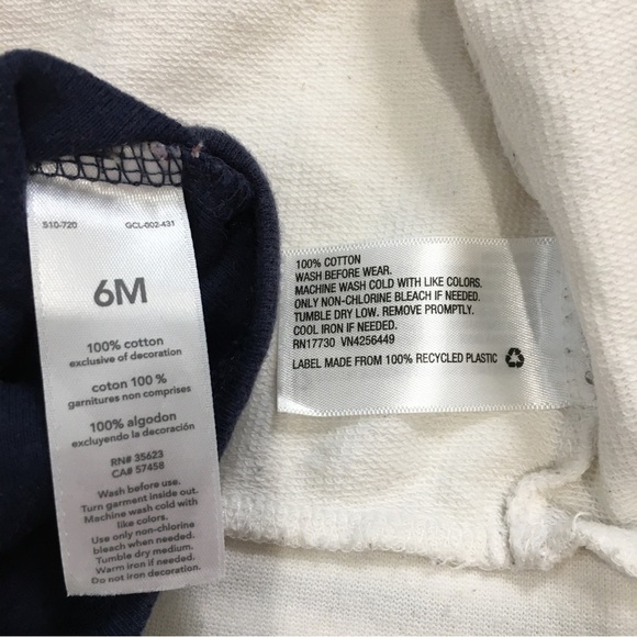 Carter's / Cherokee baby boy navy overalls & white long sleeve zip up sweatshirt - Picture 8 of 14